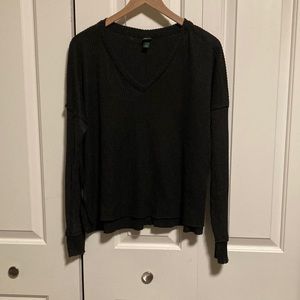 Soft, lightweight black drapey Wild Fable sweater v-neck